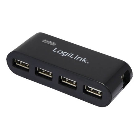 LogiLink 4-Port USB Hub with PSU Black - Efficient & Reliable Connectivity UA0085